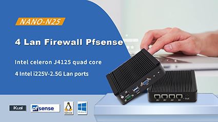 رایانه کوچک جدید 4x2.5G Lan J4125 Pfsense